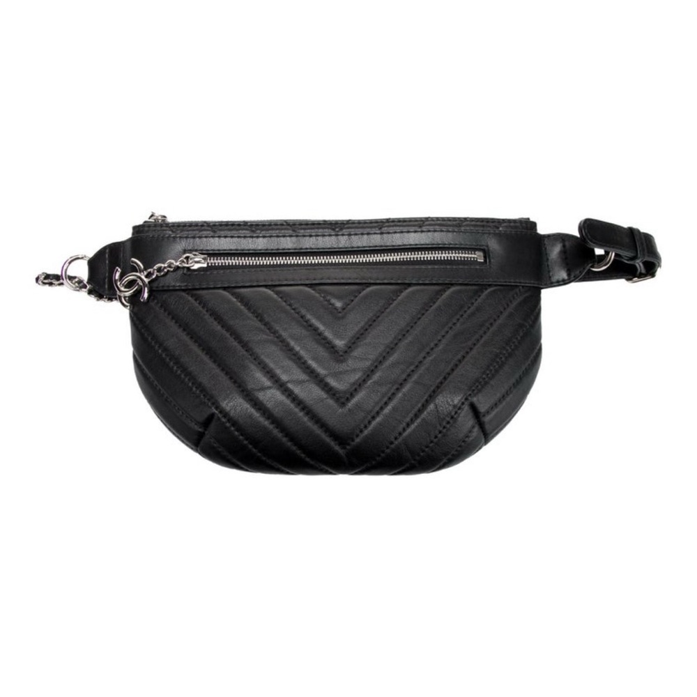 AUTHENTIC CHANEL Chevron CC Waist Bag